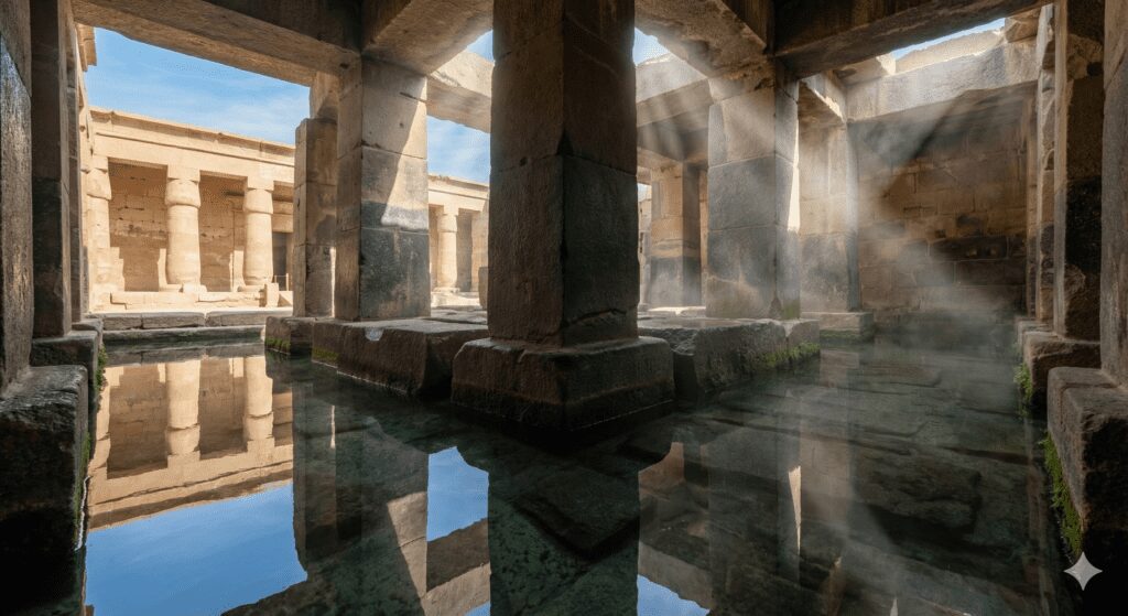 The mysterious Osirion structure behind Abydos Temple, included in Dendera and Abydos Temples tour