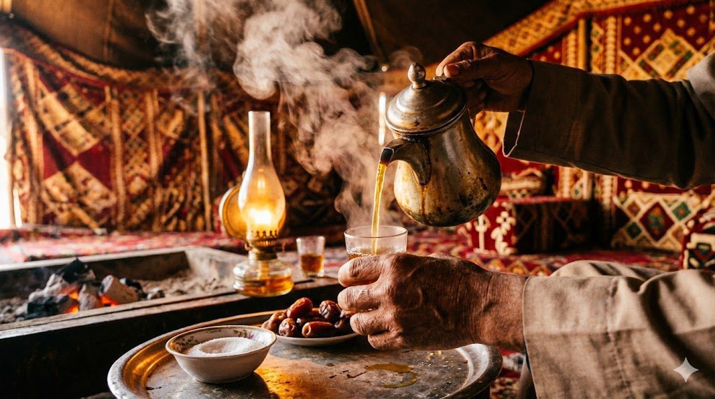 Bedouin tea during 3 Hour Desert Safari Hurghada