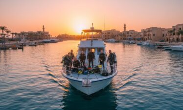 Return to Hurghada marina after a daily dive