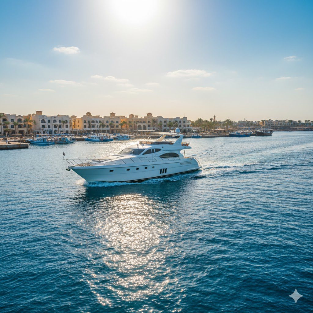 Departure from Hurghada marina for Hula Hula