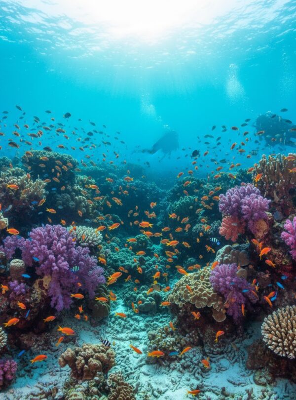 Snorkeling at vibrant coral reefs in Hurghada